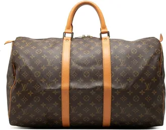 Louis Vuitton Brown Pvc Leather Boston Bag (Pre-Owned)