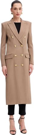 Elisabetta Franchi Double-Breasted Trenchcoat - Dames - Mantel - Bruin - S - Jassen