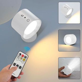 OEM Apliques Led Magn&eacute;ticos Giratorios De Pared, Con Mando A Distancia, Funcionan Con Pilas, 3 Colores T&aacute;ctiles, Para Iluminaci&oacute;n Del Hogar, Dormitorio, S