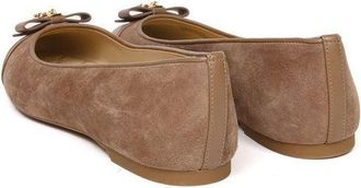 Michael Kors Suede and Leather Blend Ballet Flat - Beige