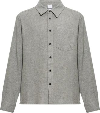 Bogner Cashmere Shirt Benji - Heren - Cashmere truien - Grijs - L - Wol - Truien & Vesten
