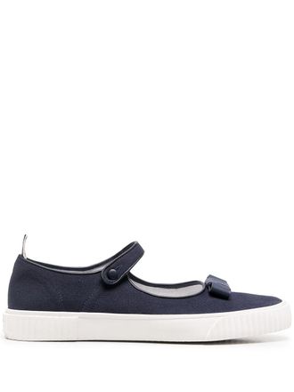 Thom Browne Mary Jane tennis sneakers - women - Cotton/Rubber - 38.5 - Blue