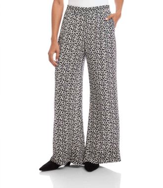 Karen Kane Wide-Leg Pants In Daisy Print