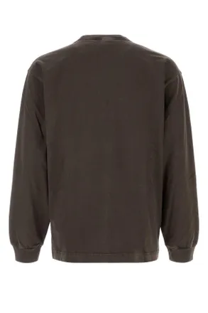 Carhartt Work in Progress Long-Sleeve Woven Cotton T-Shirt - Brown