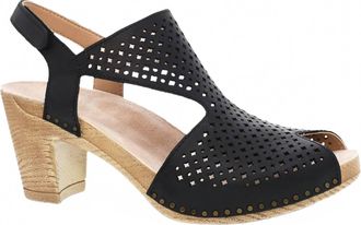 Dansko Womens Teagan Sandal In Burnished Nappa Black