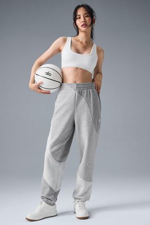 Alo | Make Waves Sweatpant in Athletic Heather Grey Tonal, Size: 3XL WOMEN/2XL MEN