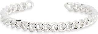 Nordstrom Rack Demi Fine Chain Link Cuff Bracelet in Silver at Nordstrom Rack