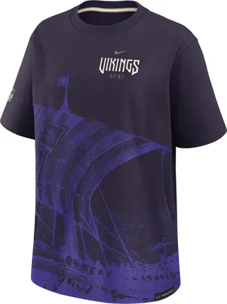 Nike Minnesota Vikings Rivalries Collection Essential Boyfriend Nike Womens NFL T-Shirt in Purple | 06EL0KTZ9M-N7U