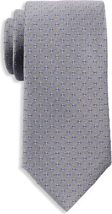 Michael Kors Big & Tall Alonso Neat Patterned Tie in Grey at Nordstrom, Size X-Large