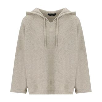 Max Mara Ghianda Hooded Sweater - Dames - Hoodies - Beige - XS - Wol - Hoodies & sweatvesten