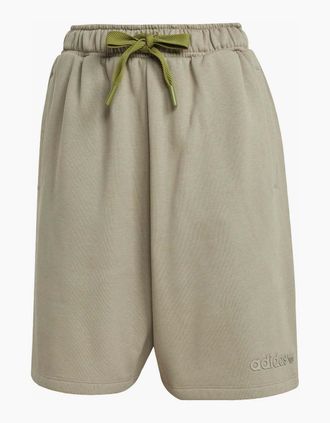 adidas Womens Ess Lin Solid Bermuda Sweat Shorts - Tan - Size: 16