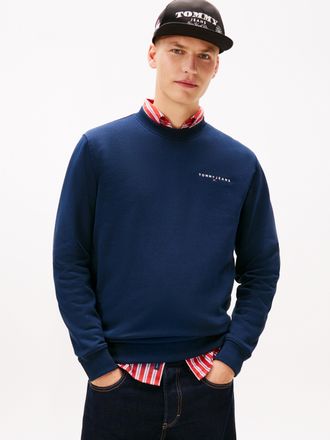 Tommy Jeans TJM REG LINEAR CREW EXT, mit Logostickerei