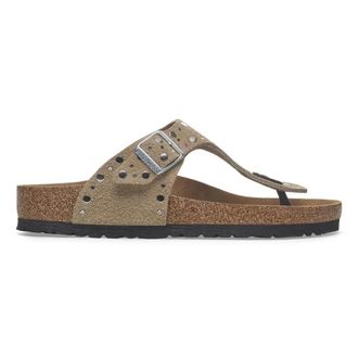 Birkenstock Klassieke Gizeh Sandalen Beige - Dames - Slippers - Beige - 40 EU - Leer - Schoenen