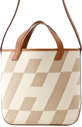 Herm&egrave;s Kara Gold Swift Leather Toile H Handbag Tote Bag (Pre-Owned)