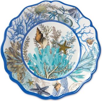 Certified International Set Of 4 Blue Lagoon Melamine All Purpose Bowls