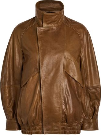 Nour Hammour Ariste Leather Bomber Jacket - No Colour - 40 (UK12 / M)
