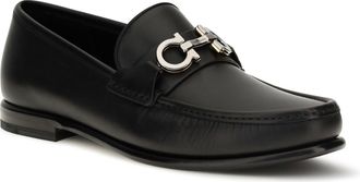 Ferragamo Mens Gancini Ornament Loafers Black