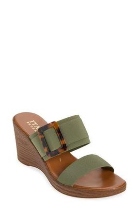Italian Shoemakers Amara Wedge Sandal in Olive at Nordstrom Rack, Size 7.5