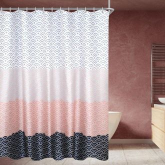 OEM Cortina De Ducha, 180 X 200 Cm - Estampado Floral - Dobladillo Con Peso - Material Resistente Al Moho - Impermeable, Lavable - Tejido De Poli&eacute;ster - C
