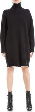 Max Studio Long Sleeve Turtleneck Dress in Black at Nordstrom Rack, Size X-Small
