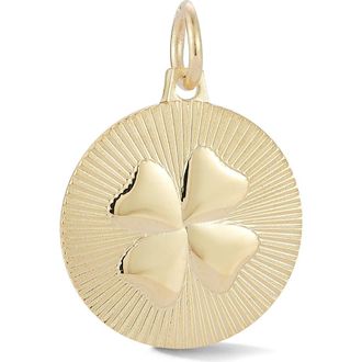 Ember Fine Jewelry 14K Gold Clover Charm Pendant at Nordstrom Rack