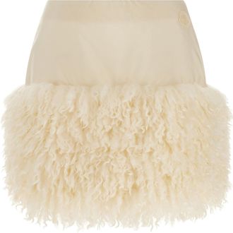 Moncler White Polyamide Long Womens Skirt