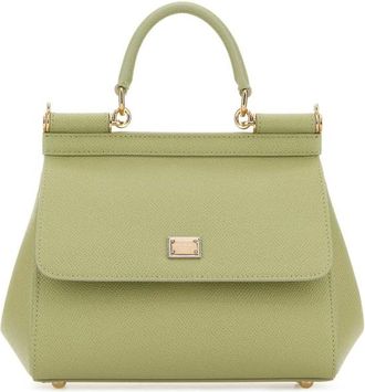 Dolce & Gabbana Dolce & Gabbana Pastel Green Leather Medium Sicily Handbag
