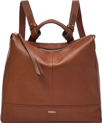 Fossil Womens Elina Leather Convertible Small Backpack