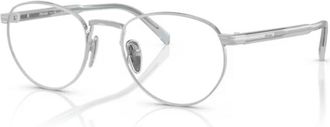 Prada B52v Vista Silver Metal Frame Eyeglasses