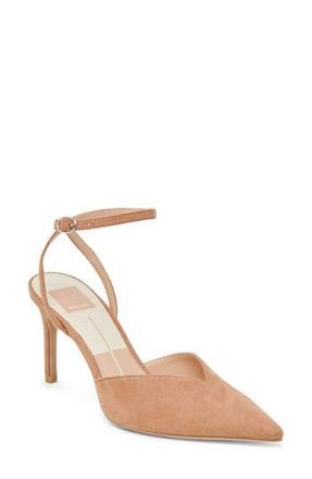 Dolce Vita Keisha Ankle Strap Pump in Tan Suede at Nordstrom Rack, Size 12