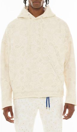 Cult of Individuality Rhinestone Paisley Cotton Hoodie at Nordstrom, Size Xxx-Large
