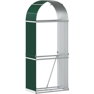 vidaXL Le&ntilde;ero De Acero Galvanizado Verde 80x45x190 Cm Vidaxl