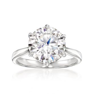 Ross-Simons Moissanite Solitaire Ring in Sterling Silver