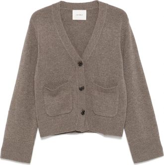 Lisa Yang Wilona Cardigan - Dames - Cashmere truien - Bruin - XS - Kasjmier - Truien & Vesten