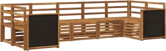 vidaXL Conjunto De Sof&aacute;s De Exterior 6 Uds. Natural Vidaxl