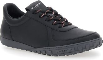 Givenchy Mens Low Top Sneakers Glide Black Leather Trainers
