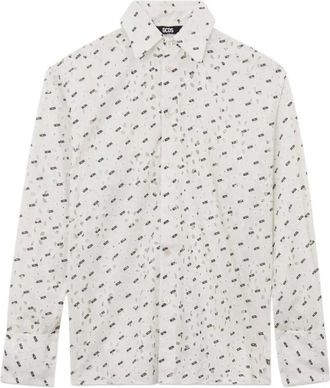 GCDS Hemd mit Blumenstickerei