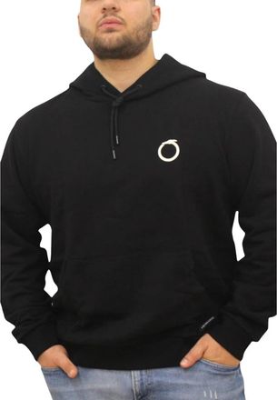 Trussardi Katoenen fleece hoodie met kleine Greyhound-print - Heren - Hoodies - Zwart - S - Katoen - Hoodies & sweatvesten
