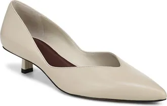 Vince Hallie Pointed Toe Leather Pump in Moonlight at Nordstrom, Size 8.5