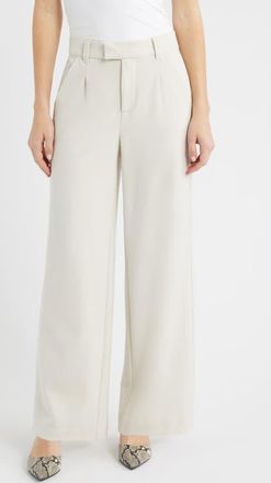 Wit & Wisdom Relaxed Waist Wide Leg Trousers in Pale Stone at Nordstrom, Size 14