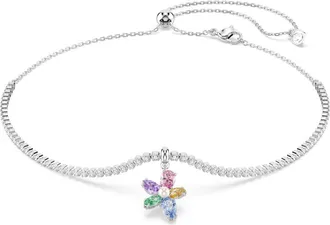Swarovski x Ariana Grande Multicolor Crystal Choker Necklace in Silver/Multi at Nordstrom