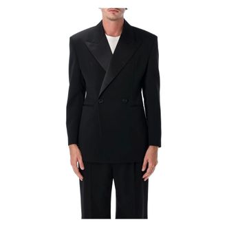 Saint Laurent Veste Crois&eacute;e Grain de Poudre - Jackets - Hombre - Negro - M