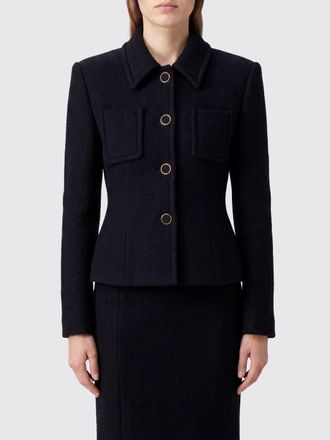Chlo&eacute; Cappotto corto monopetto in lana con vestibilit&agrave; slim e tasche a toppa