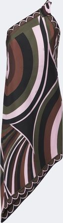 Pucci Iride one-shoulder silk twill midi dress