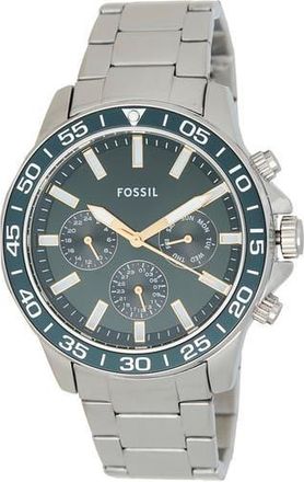 Fossil Bannon Multifunction Stainless Steel Watch in Silver at Nordstrom Rack