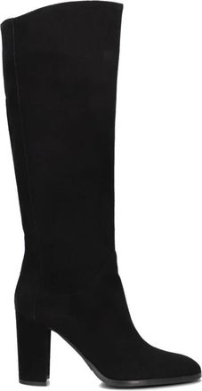 Lina Locchi Stijlvolle AR 140 Hoge Laarzen - Dames - Laarzen met Hak - Zwart - 39 EU - Wol - Schoenen