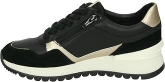 Geox Schoenen, Dames, Zwart, 39 EU, Leer, D6500A Sneaker