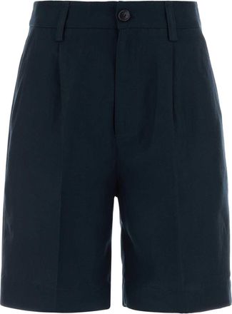 Woolrich Navy Blue Lyocell Blend Bermuda Shorts