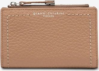 Gianni Chiarini Kompakte Brieftasche aus genarbtem Leder mit Reissverschluss Bubble