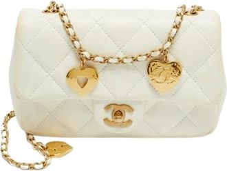 Chanel Pre-owned Vintage Schoudertas - Dames - Vintage Schoudertas - Wit - ONE Size - Leer - Vintage